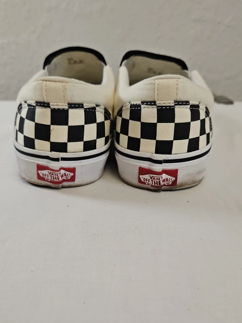 Vans Classic Slip-On Checkerboard Men’s Shoes - Black & White, Size 10